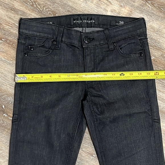 Affliction Womens Black Jeans Premium Bianca Mesh Skinny Fit  Size 26 NWT Moto - Picture 12 of 16